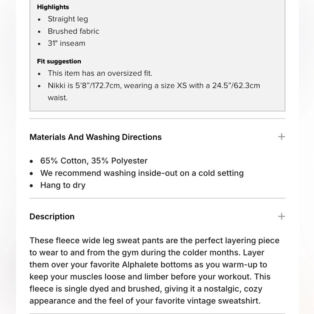 Alphalete Wide Leg Sweatpants in Brushed Fabric in Heather Maroon size Large - Picture 5 of 15